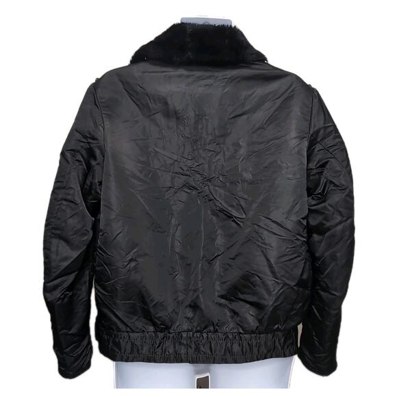 VTG Tuffy Jac Fire Fighter Department Bomber Jacket Mens Size 40L / M Black READ - Picture 4 of 16